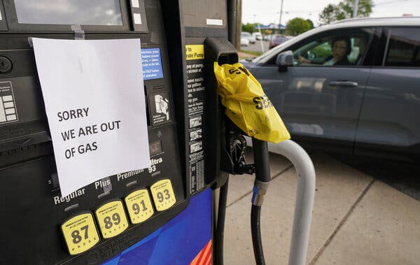 A closed gas pump in Falls Church, Va. Gas prices have risen in several states as drivers rush to fill their tanks.