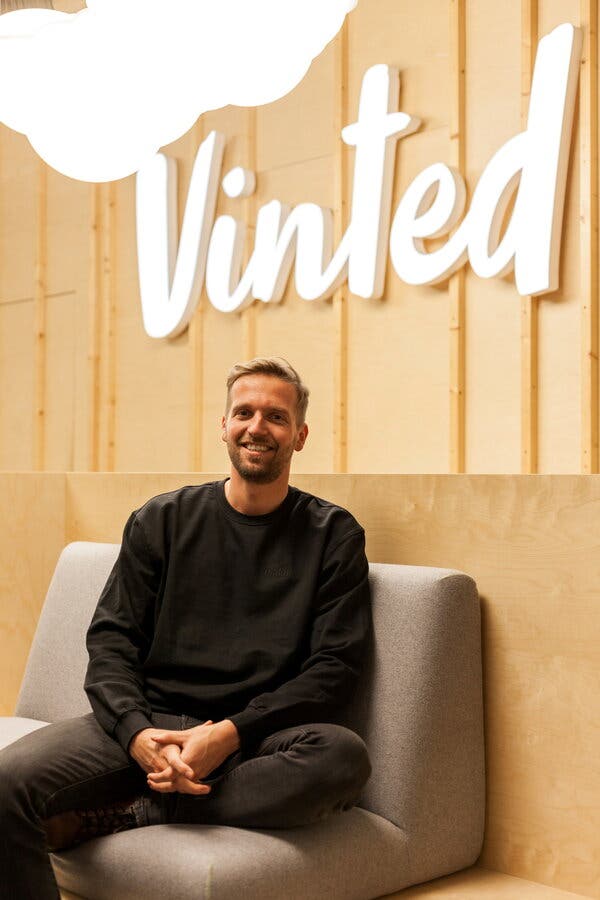 Thomas Plantenga, Vinted’s chief executive, in 2019. The company, an online marketplace for secondhand clothes, recently raised funding that put its valuation at $4.24 billion.