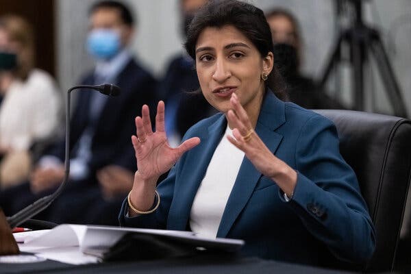 Lina M. Khan would join the would join the Federal Trade Commission as antitrust regulators mount a campaign against the power of the largest tech companies.