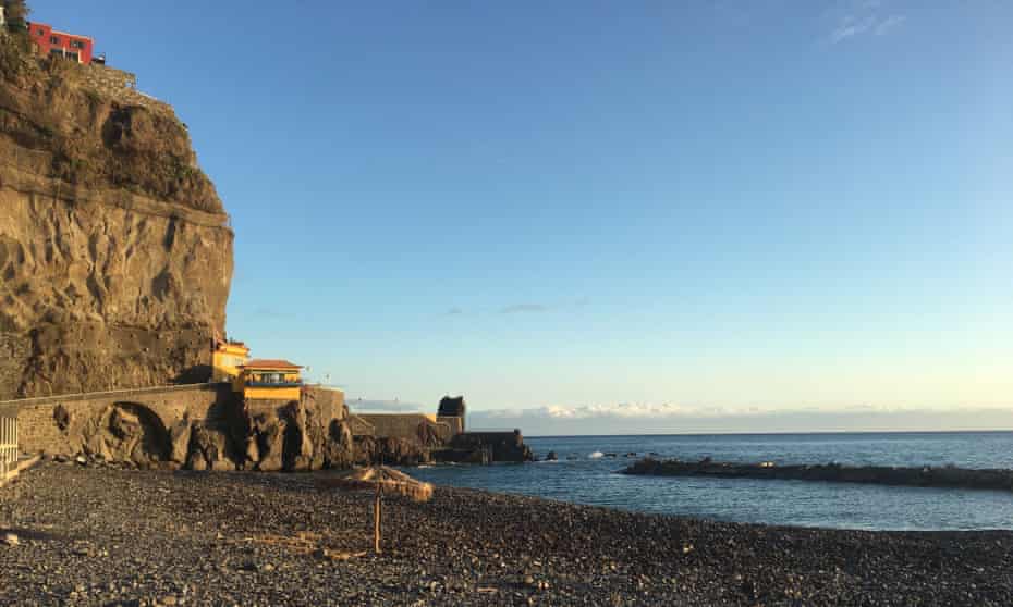 The beach at Ponta do Sol, Madeira