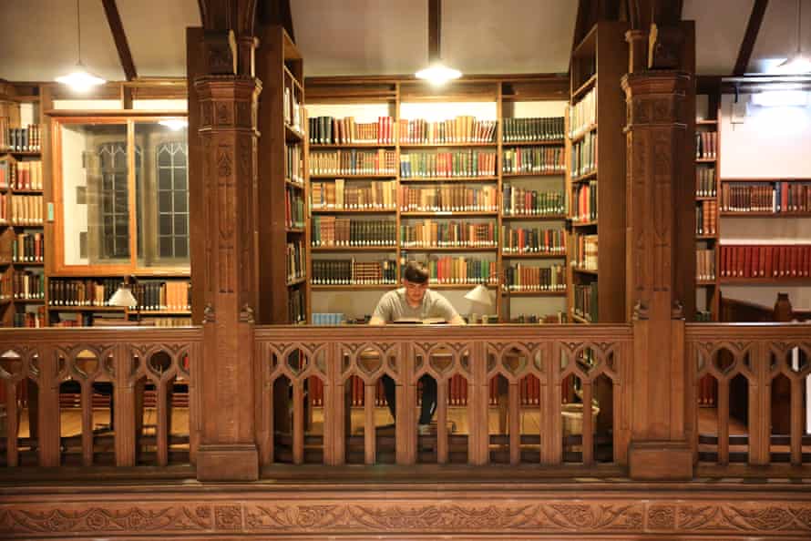 Studying in the History Room (picture credit - Gladstone’s Library