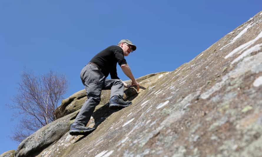 The writer on Brimham Rocks, north Yorkshire.