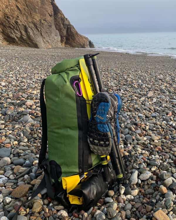 Rucksack with packrafting gear.