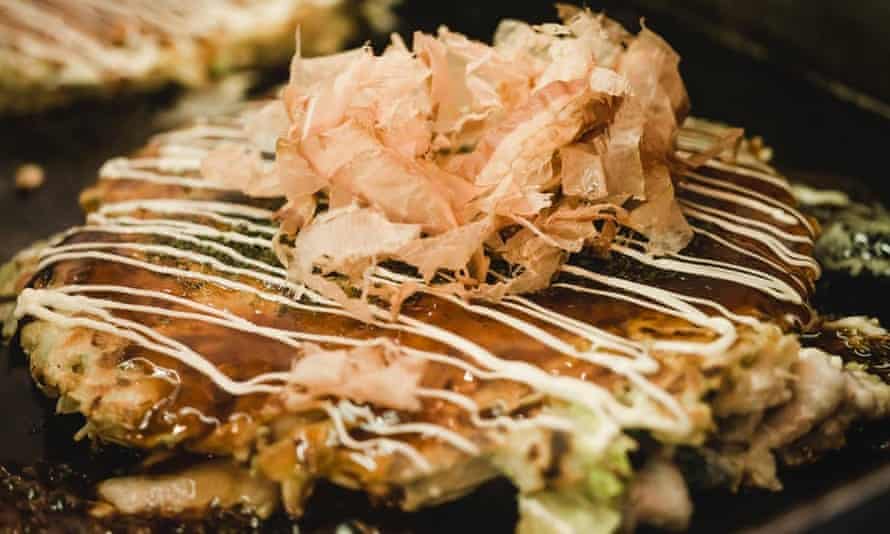 Okonomiyaki cooked in front of you at Okan South Bank