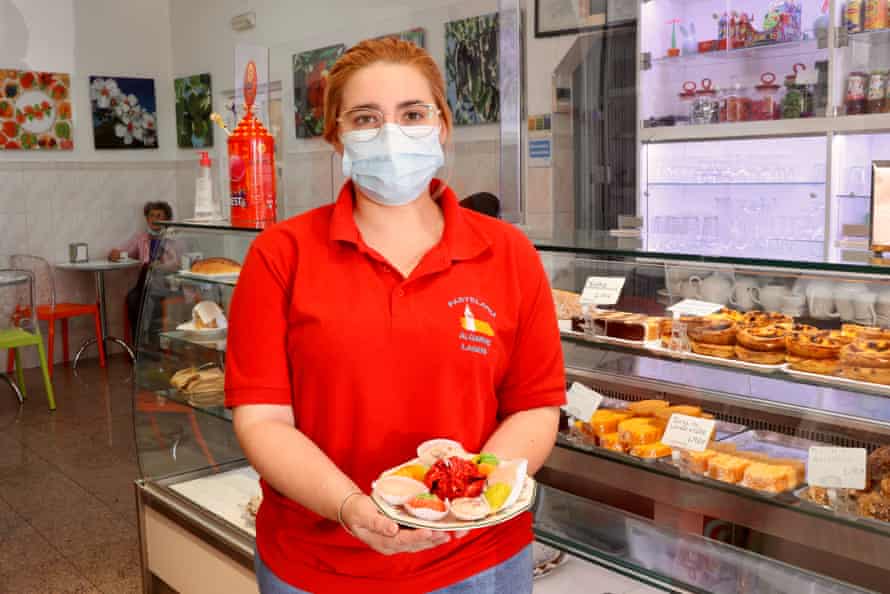 Traditional sweet treats at Pastelaria Algarve in Lagos