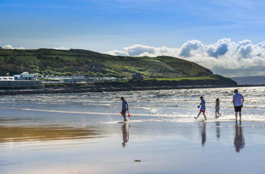 The expansive sandy beach at Westward Ho! in North Devon