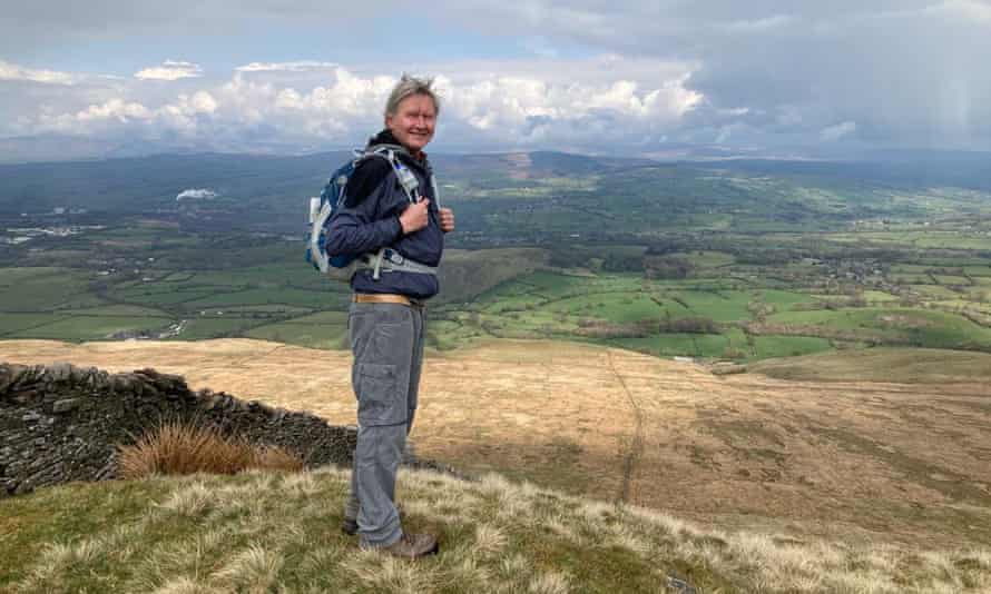 The writer, Chris Moss, on Pendle Hill, Lancashire