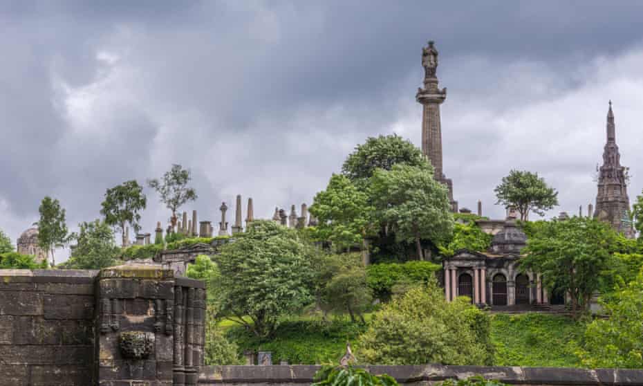 The John Knox statue towers over the Necropolis and the city.