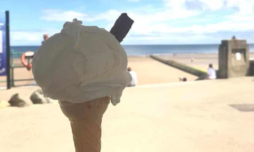 Minchella’s ice-cream cone, with beach beyond