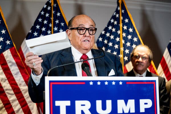 Rudolph W. Giuliani worked for weeks after the November election in an attempt to subvert its outcome.