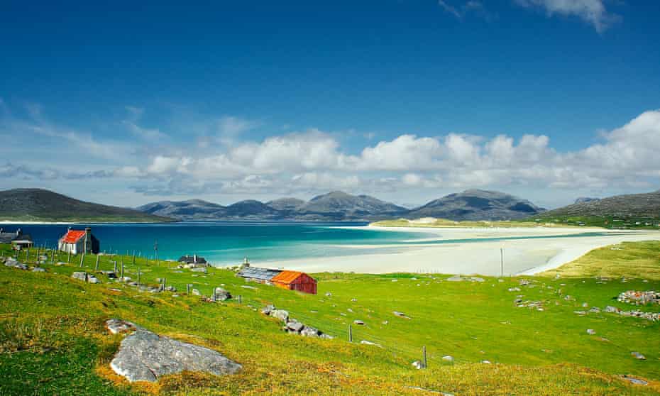 The sands of Luskentyre on the isle of Harris.