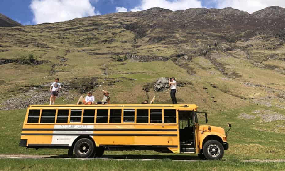 Bonnie Camper yellow school bus