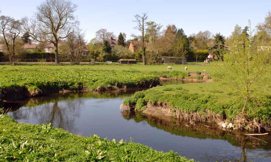 The River Anker in Warwickshire, England, UK