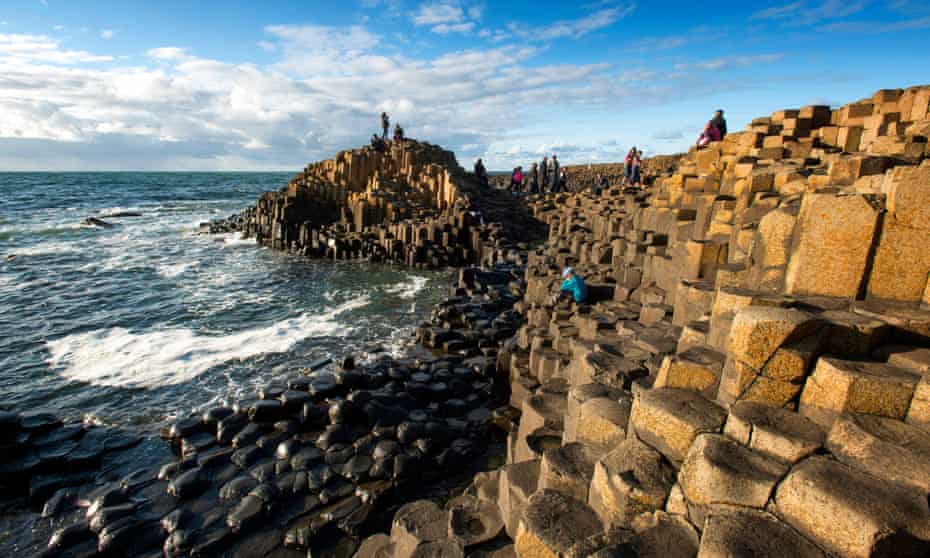 Polygonal basalt: the Giant’s Causeway, near Bushmills Inn, County Antrim.