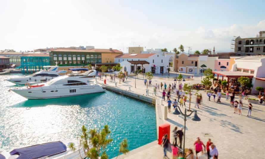 Marina in Limassol city in Cyprus.