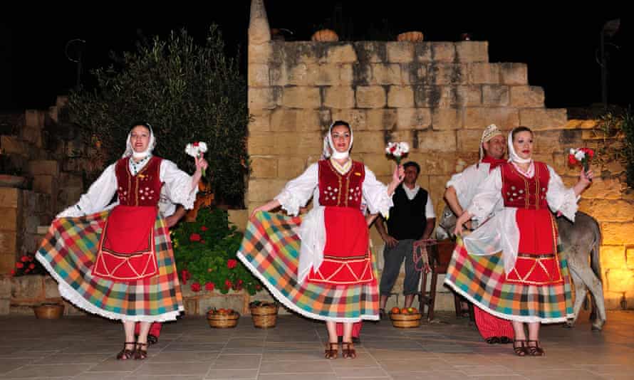 Maltese folklore show at the Limestone Heritage Park and Gardens, Siggiewi, Malta.