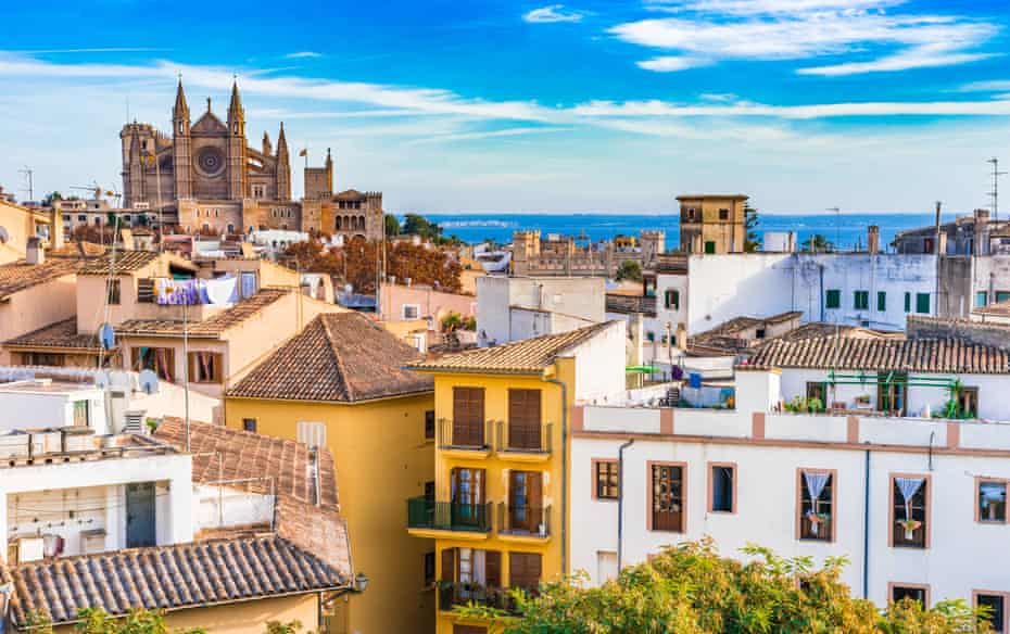 Palma de Majorca old town and Cathedral.