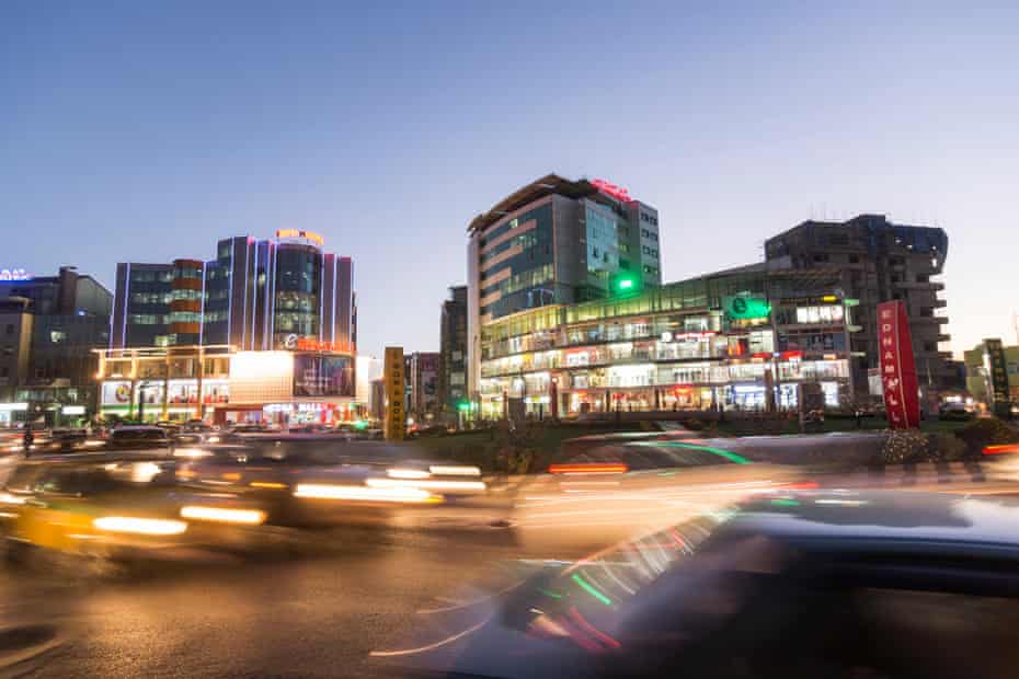 Addis Ababa, at night, Ethiopia.