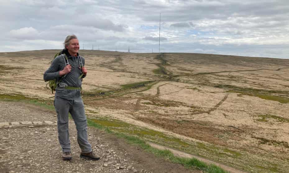 Writer Chris Moss on Winter Hill, with its many communications masts.