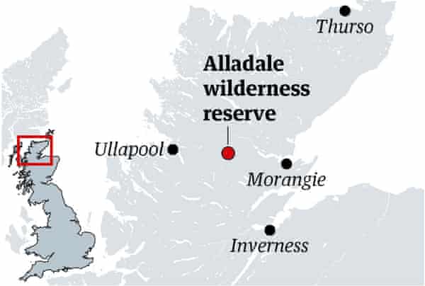 North of Scotland map, showing Alladale, Thurso, Ullapool, Morangie and Inverness.