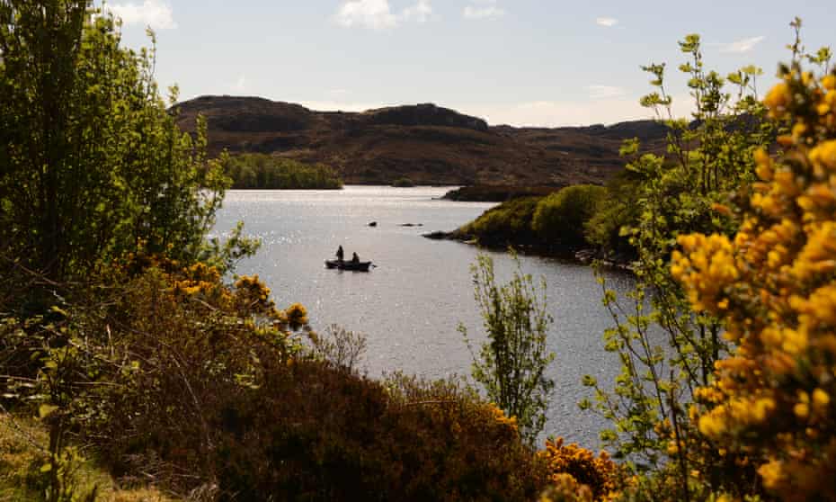 A long, narrow lake