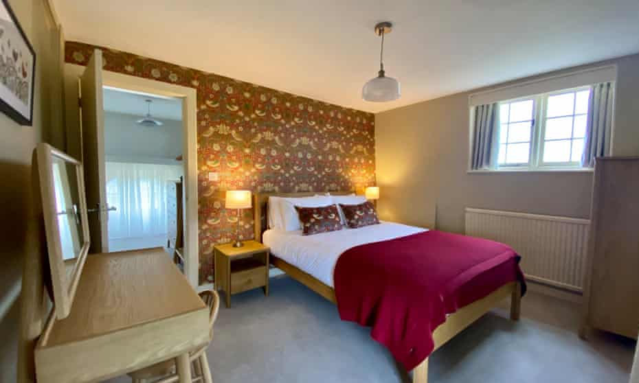 One of the bedrooms at the Wrest Park Gardener’s Cottage, in Bedfordshire, UK.