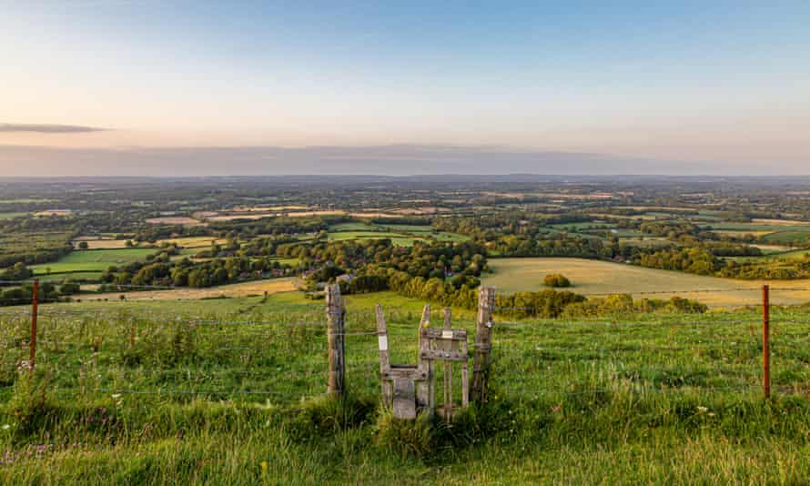 View over the South Downs near the hostel