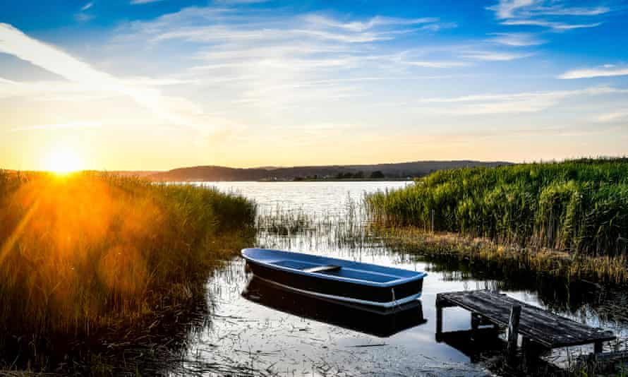 Sunset in Mecklenburg, western Pomerania, Ruegen, Sellin