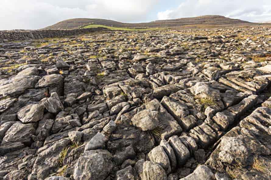 Liimestone pavement on the Burren, County Clare, Ireland.