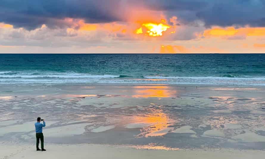 Scarista beach, Isle of Harris. ‘In the right light, the sand has hues of pink.’