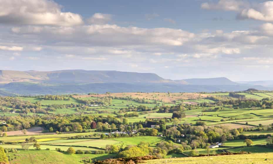 Hergest Ridge, above Kington, looking towards the Black Mountains.