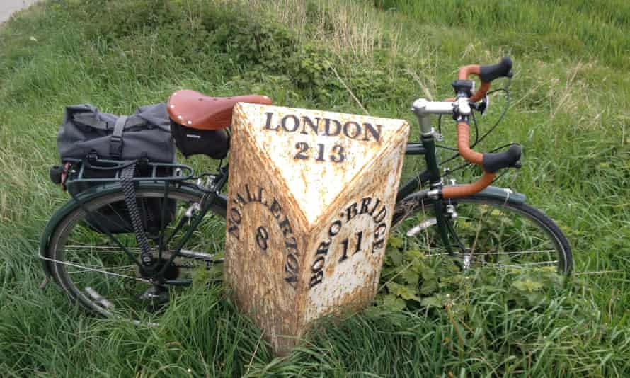 A milestone along the Great North Road in North Yorkshire.