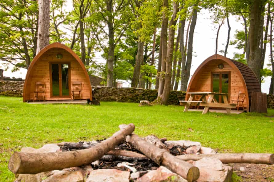 Camping pods at Grinton Lodge.