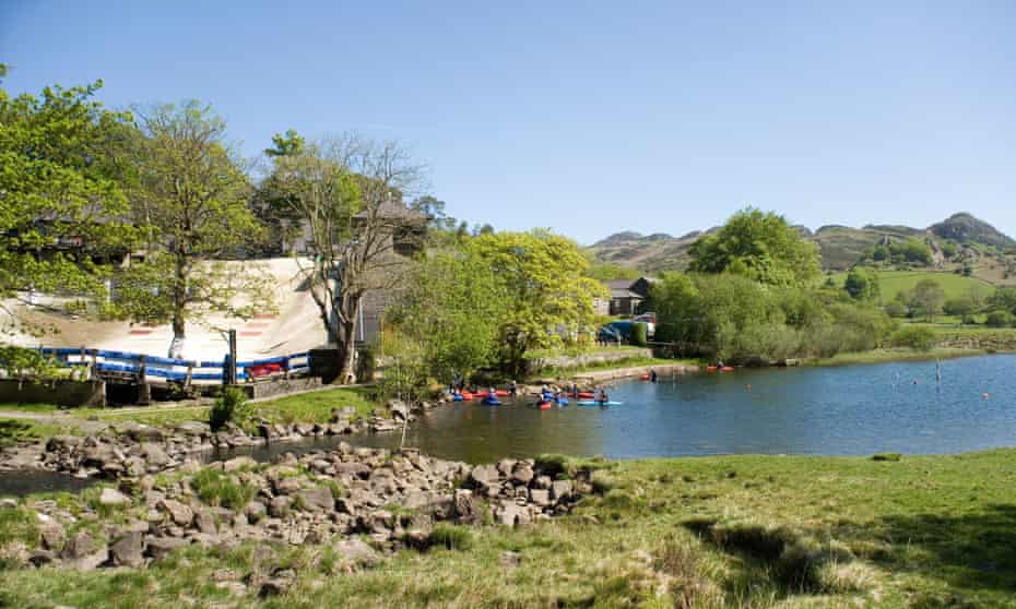 Canoes on Llynnau Mymbyr.