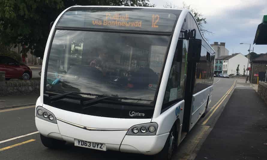 The number 12 bus to Pwllheli, on the Llŷn peninsula.