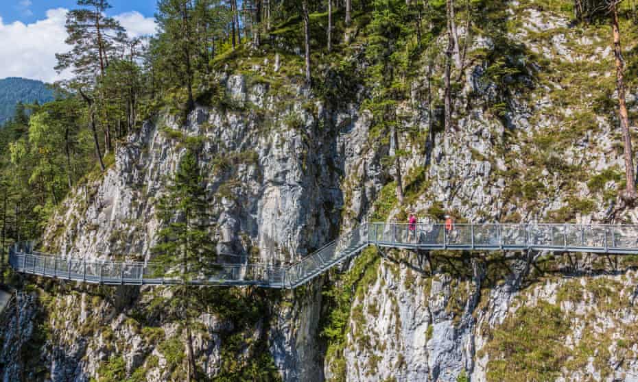 Leutaschklamm gorge in the Karwendel Alps.