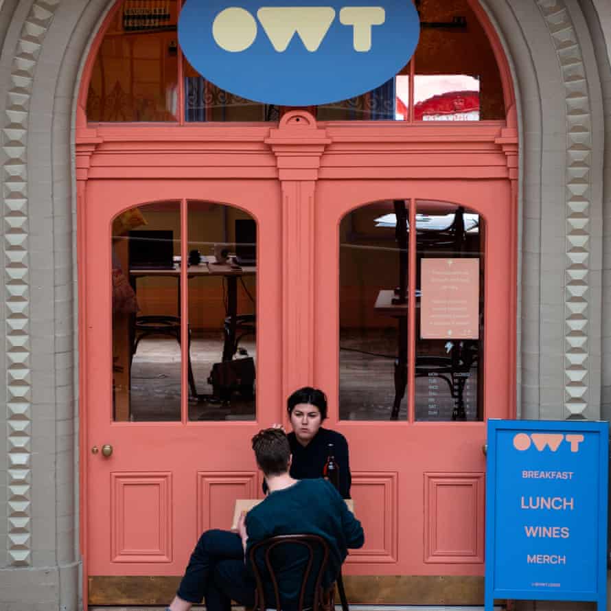 Couple eating outside OWT