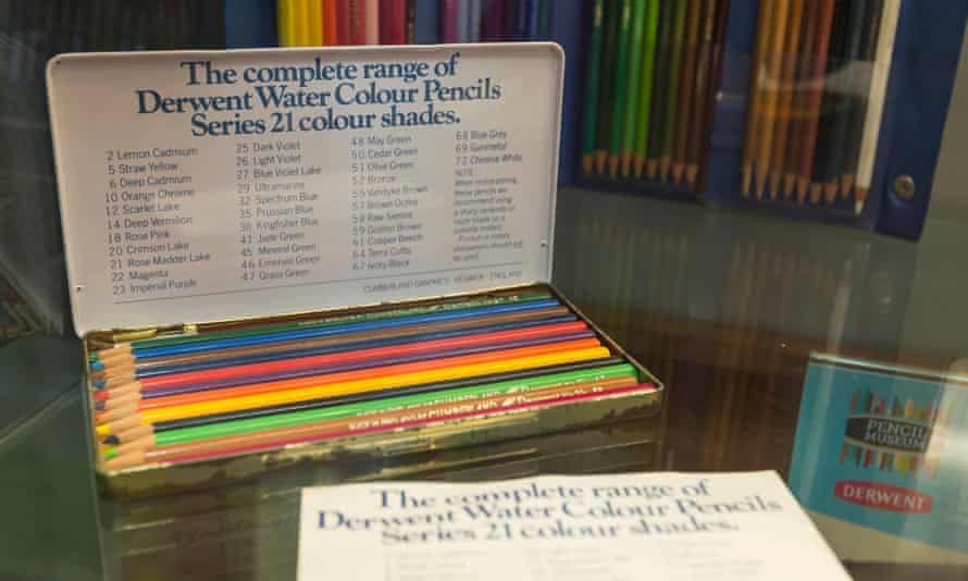 An ancient colour pencil box at the Keswick Pencil Museum