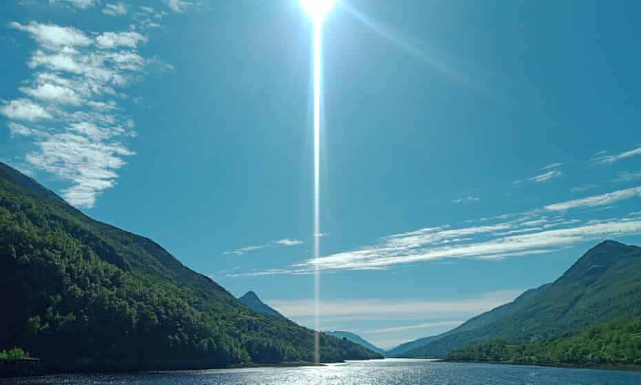 Loch Leven in sun and blue sky