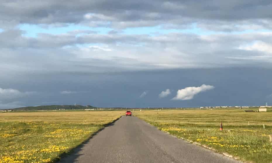 Flat land, road, big sky