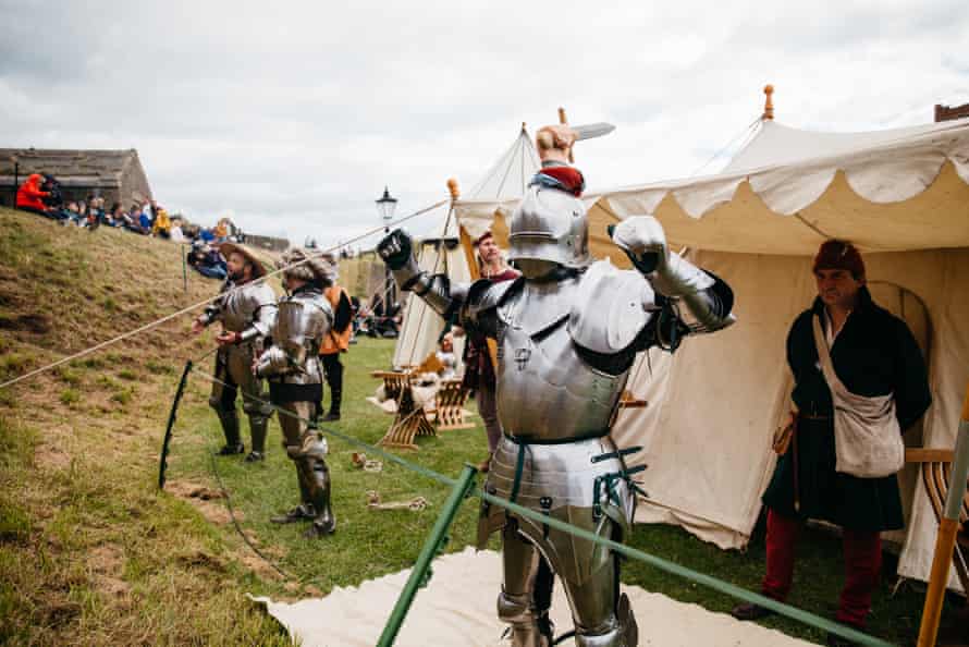 Dressing the knight, Leeds Castle