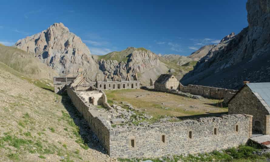 Battery at the summit of La Tête de Virayss, French Alps.