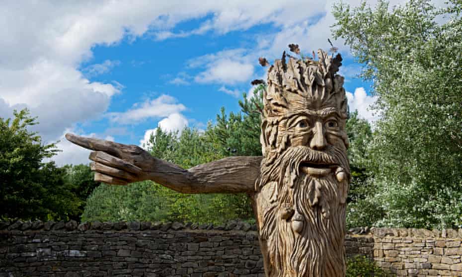 Figure of green man, the Forbidden Corner.