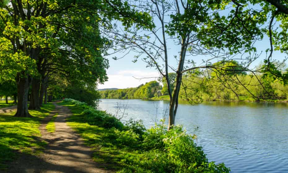 A riverside route on the River Tyne at Hexham.