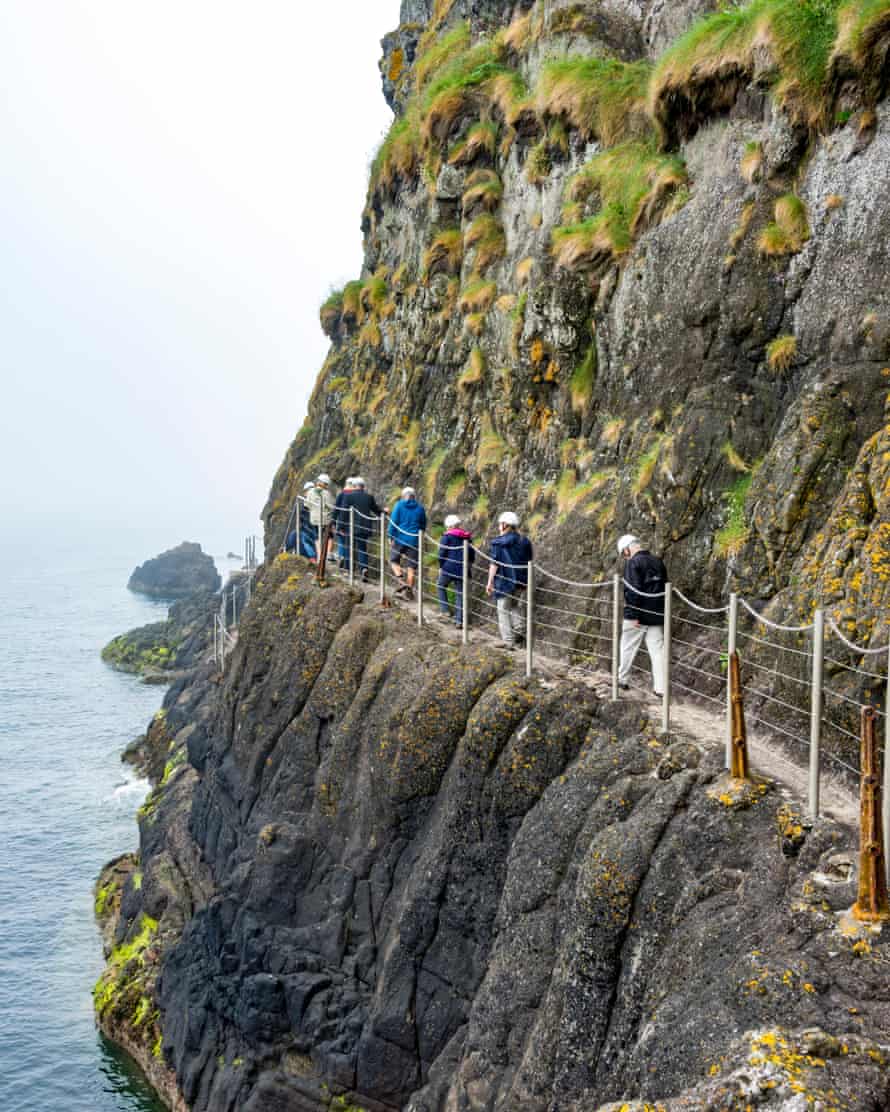 The Gobbins Cliff Path, near Islandmagee, County Antrim, Northern Ireland, UK