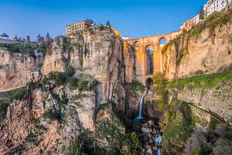 Sunset view of Ronda, Spain