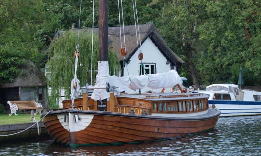 The Ardea moored up in the Broads.