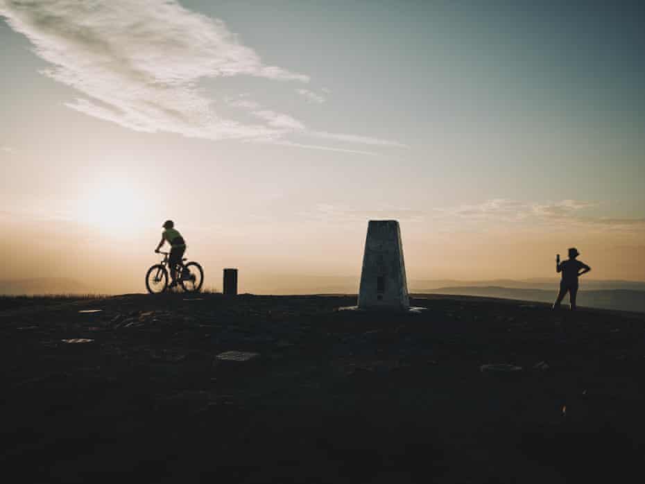 The summit of Pendle Hill, Lancs, UK.