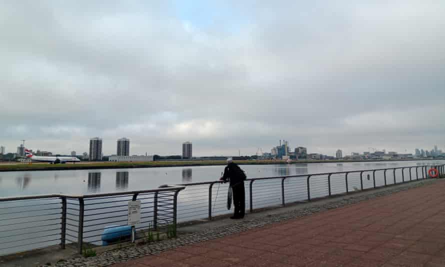 Fishing opposite London City airport.