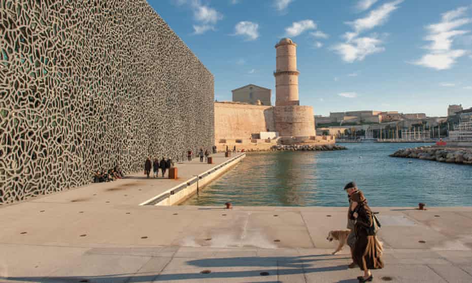 Museum of Mediterranean Civilisations (MuCEM) iand Fort Saint-Jaean at the old port of Marseille, Provence, FranceEFN927 Museum of Mediterranean Civilisations (MuCEM) iand Fort Saint-Jaean at the old port of Marseille, Provence, France